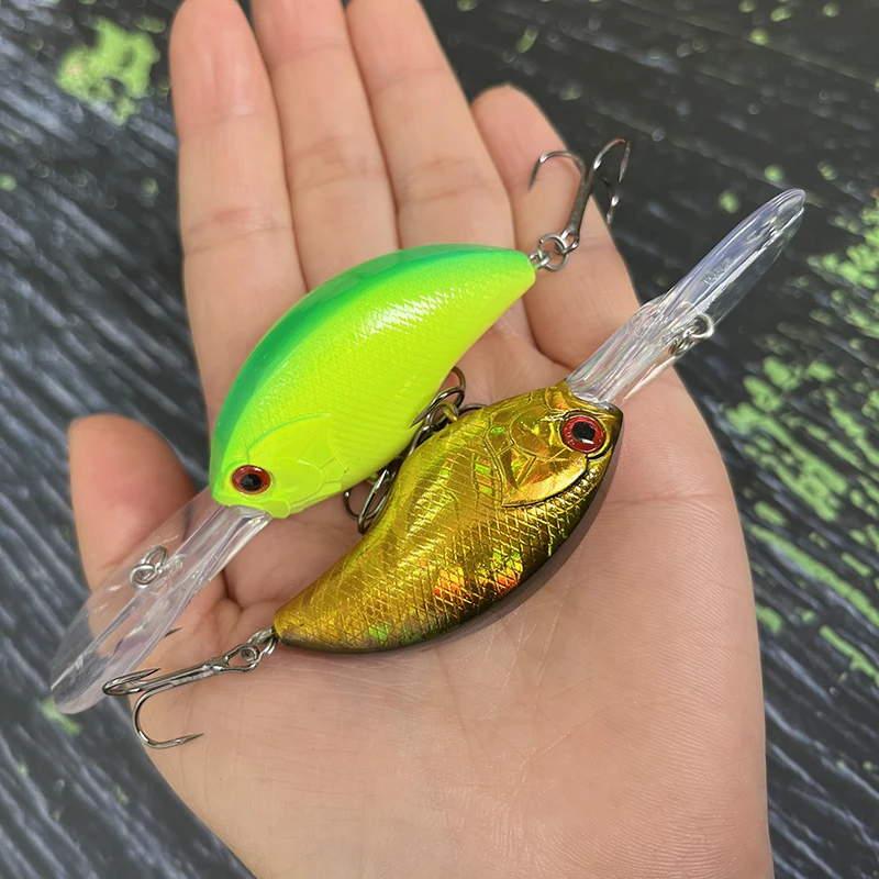 Crankbaits de buceo profundo, Señuelos de Pesca flotantes, Wobbler para lubina, Lucio, Swimbait, cebo duro Artificial, equipo de Pesca, 55mm, 11,4g - imagen 3