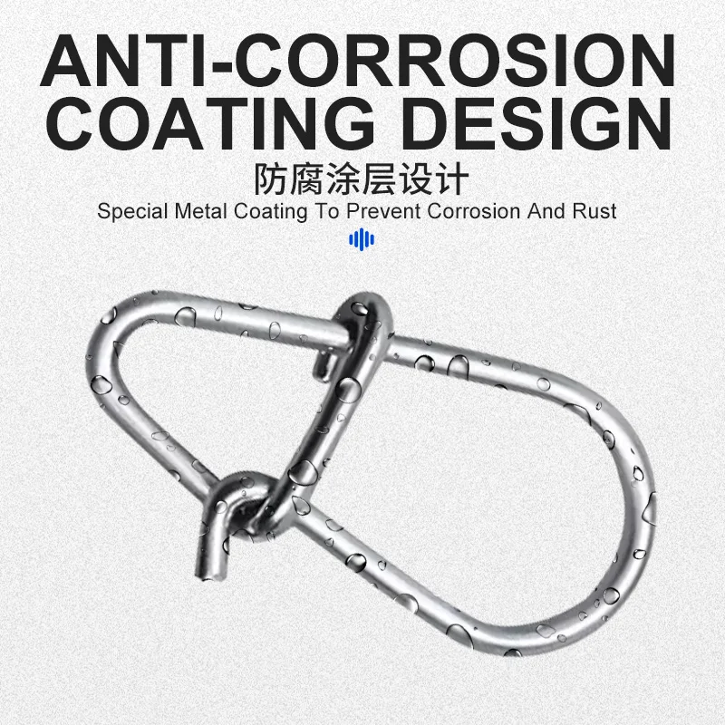 OBSESSÓN HT003 25 unids/bolsa 0 #   1 #   2 #   3 #   Pin a presión de acero inoxidable para barril de pesca, broches de seguridad giratorios, gancho, conector Fastlock - imagen 5