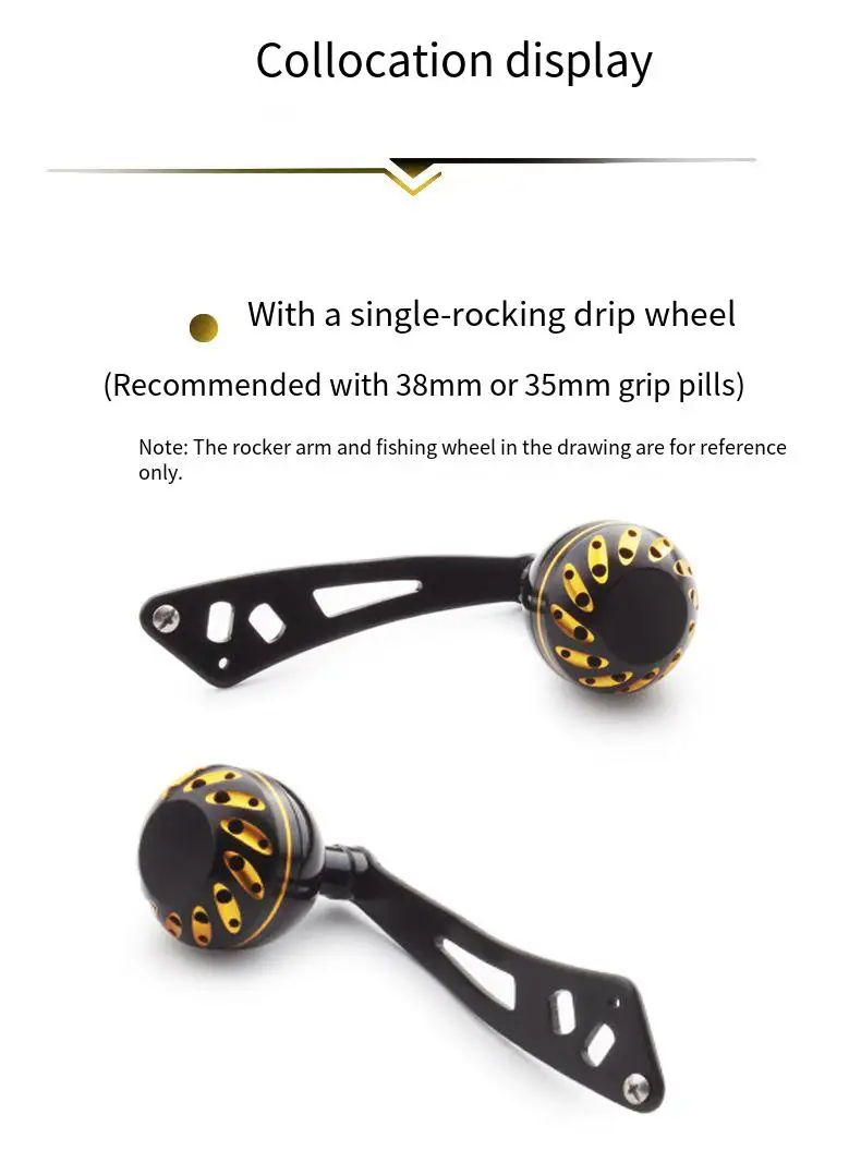 Perilla basculante de carrete de pesca de 30/35/38mm, perilla de Metal, mango eléctrico para carrete de Baitcasting, herramienta de pesca para shimano y Daiwa - imagen 3