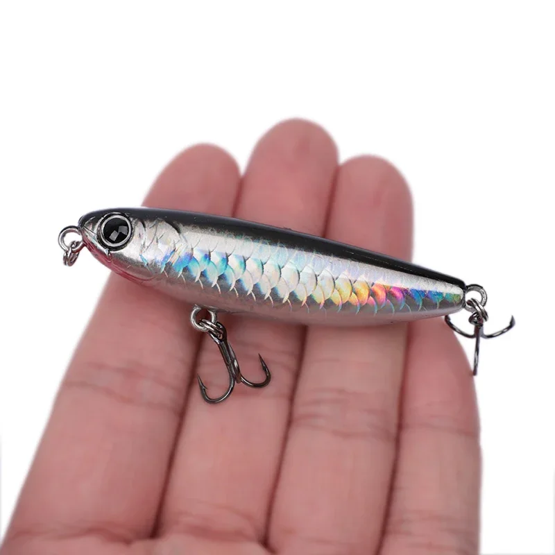OUTKIT-señuelo de pesca con lápiz flotante, 6cm, 6g, Wobblers, Topwater, Crankbait, señuelos artificiales de fundición larga, cebo duro - imagen 4