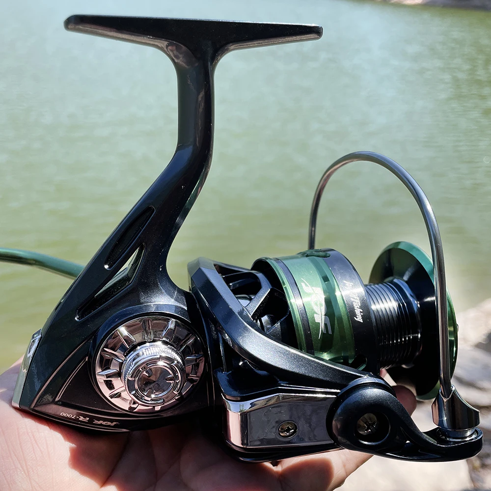 Ree-carrete de pesca giratorio serie CR2000-7000, carrete de pesca de Metal, carrete de pesca de carpa para agua dulce - imagen 5