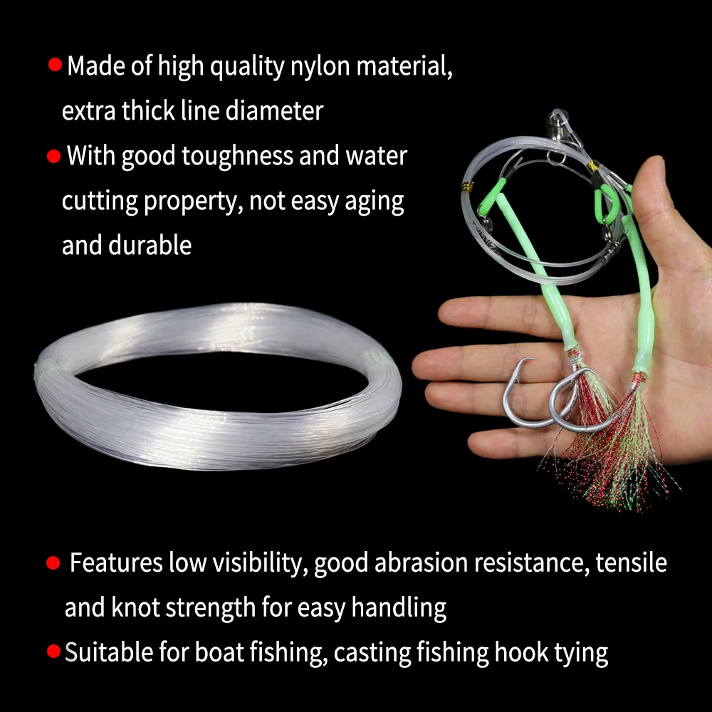 Elllv-sedal de pesca de nailon súper fuerte, monofilamento transparente Extra grueso para pesca en mar/barco, 0,7mm - 2,2mm de diámetro - imagen 5