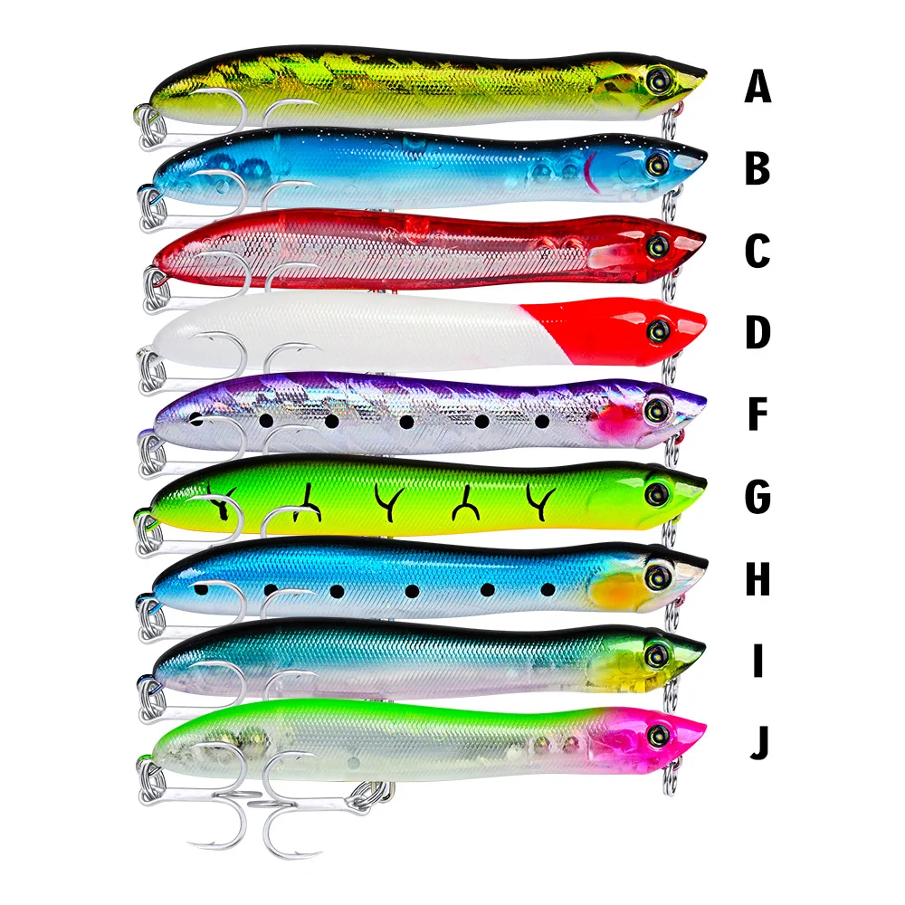 Señuelos de Pesca de pececillos, cebo Artificial duro de 8,35 cm, 6g, Topwater, Jigbait, Wobblers, aparejos de pesca de perca de Lucio, 1 unidad - imagen 2