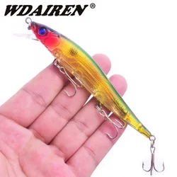 Señuelo de pesca Minnow, 1 unidad, 11,5 cm, 13,5g, Wobbler flotante, cebo duro Artificial de plástico para lubina, carpa, Lucio, aparejos de pesca