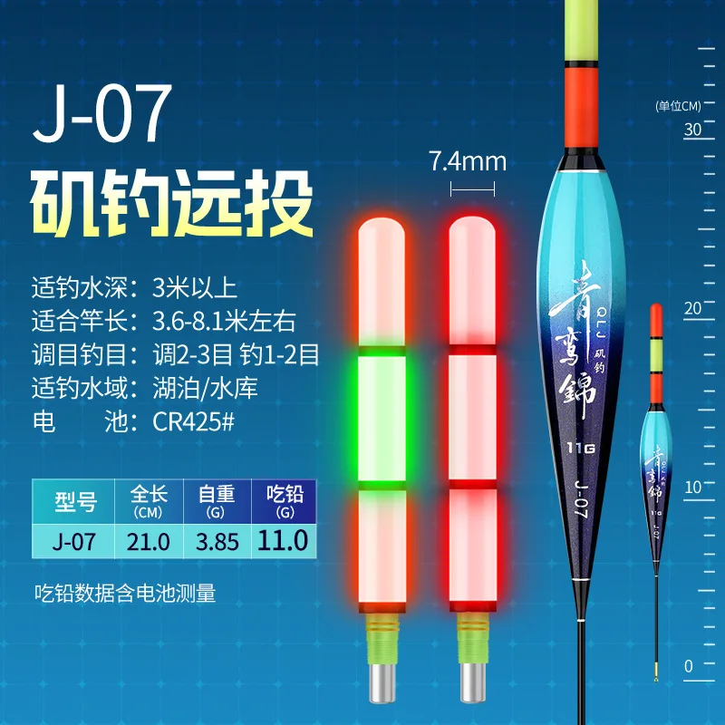 Recién llegado, flotadores de pesca, Sensor de gravedad IC inteligente, cambio de Color, alto brillo, LED eléctrico luminoso, accesorios de pesca en roca - imagen 5