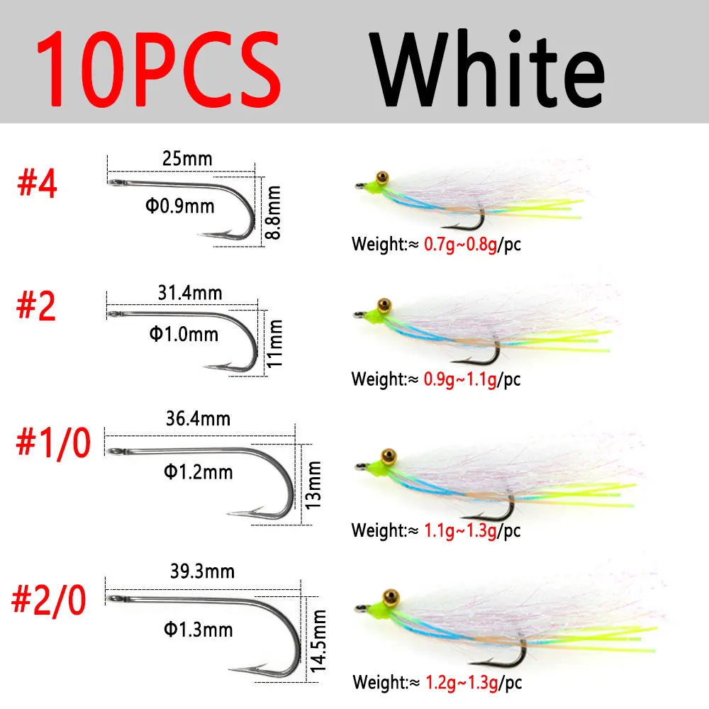 10pcs White
