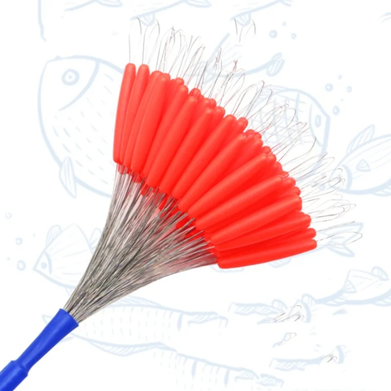 100 unids/set flotador de pesca de siete estrellas frijoles aerodinámicos flotador fluorescente agrandado siete estrellas flotantes equipo de pesca de carpa - imagen 3