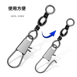 200 Uds caja tipo B juego de giratorios de pesca botella giratorios acopladores rápidos aparatos de pesca giratorios de pesca cilíndricos conector de hebilla