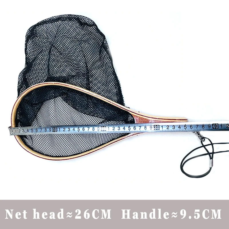 TAKEDO DT01 Material de bambú 30CM de profundidad red de aterrizaje red de pesca con mosca de agua dulce equipo de pesca para trucha lubina - imagen 4