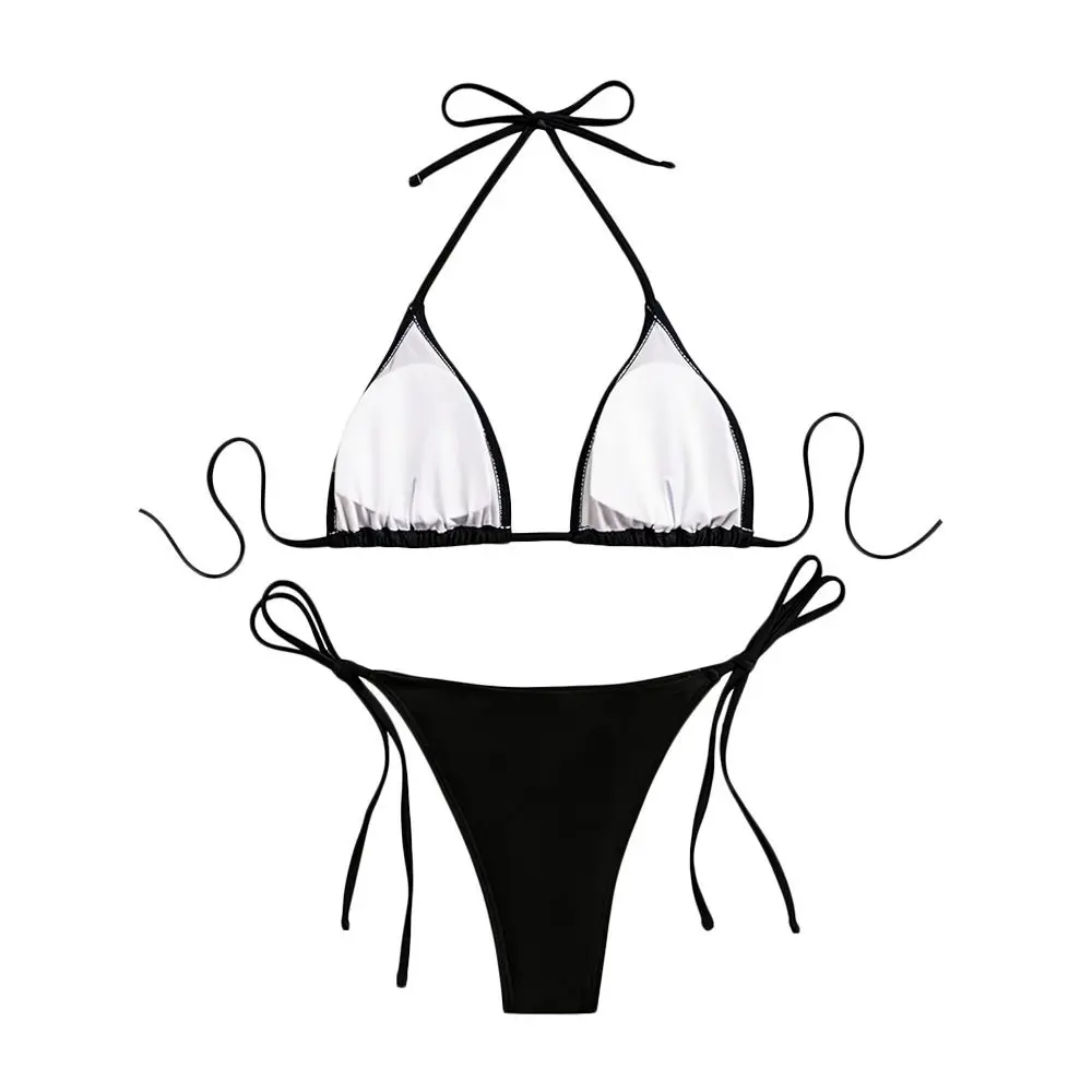 Bikini triangular brasileño mujer – Bañador 2 piezas playa - imagen 5