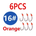 6 piezas talla 16 Naranja