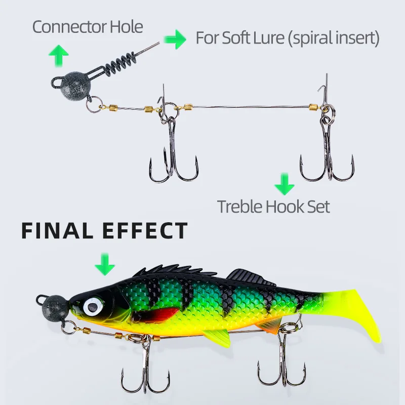 WEIH 5 uds. Plomo de plomo de contrapeso de hilo anticaída inferior Luya plomo de resorte - imagen 2