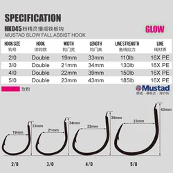 OBSESSION HK045 – Anzuelos assist luminiscentes para slow jigging