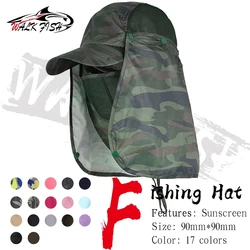 WALK FISH-Sombrero de pesca Protector solar de secado rápido, cubierta para el cuello y la cara, protección Anti-UV, cabeza completa, gorra para deportes al aire libre