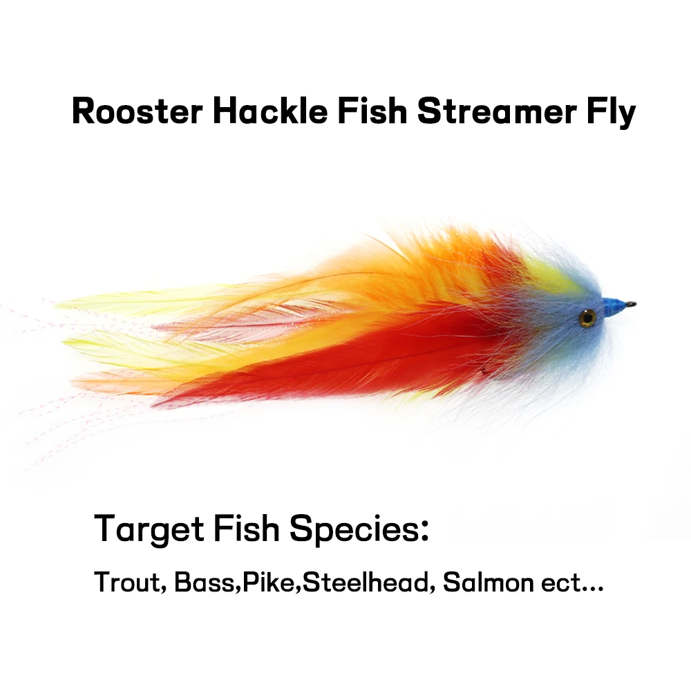 Elllv 2 piezas coloridas # 2/0 Streamer de agua salada mosca gran tubo de juego moscas Steelhead salmón lubina pesca señuelo Artificial cebo - imagen 3