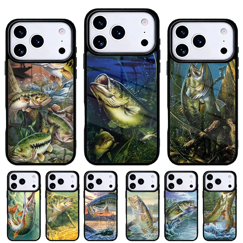 Funda pesca iPhone lubina lago TPU – Compatible 11-17 Pro Max