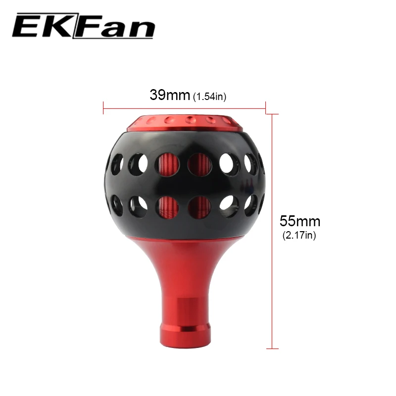 EKFan-carrete de pesca de aleación de aluminio, perilla de mango de 38MM, adecuado para fundición de cebo y carrete giratorio, piezas de accesorios, 1 unidad - imagen 5