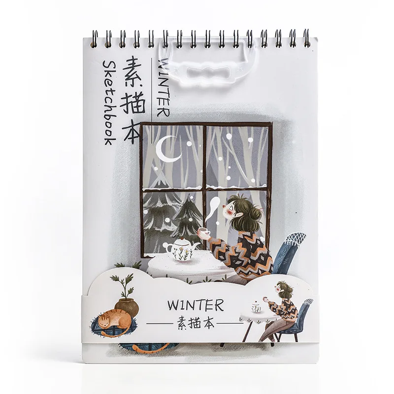 Cuaderno de bocetos A4, 50 hojas, libro de dibujo artístico, papel de dibujo grueso ecológico, sin ácido, encuadernado, almohadilla de bocetos para artistas - imagen 2