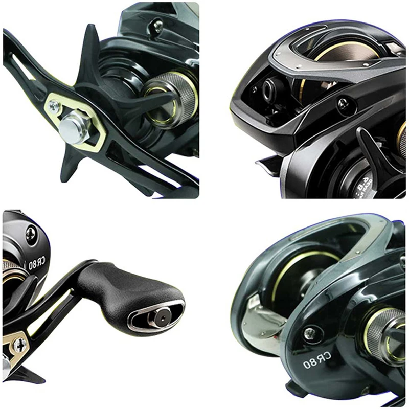 Daiwa-Carretes de Pesca CR80, 6,8/7,5, Ratio de engranaje, arrastre máximo 7Kg, Baitcasting carrete de Pesca, arrastre máximo 7Kg, carretes de Pesca de perfil bajo - imagen 3