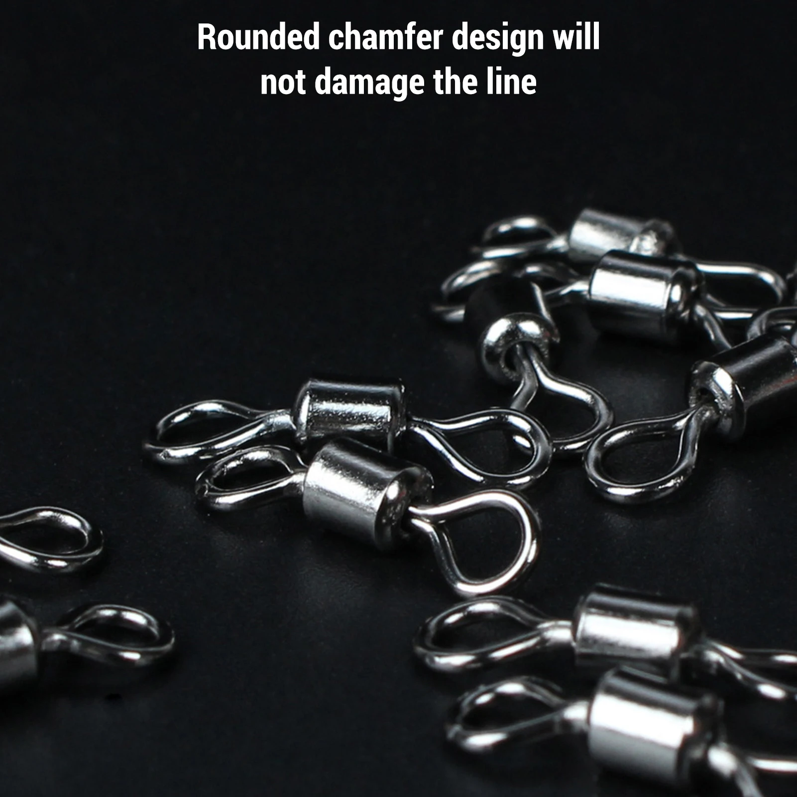 Aparejos de pesca giratorios, barril rodante, conector de sedal de pesca giratorio de acero inoxidable, aparejos de pesca giratorios - imagen 5