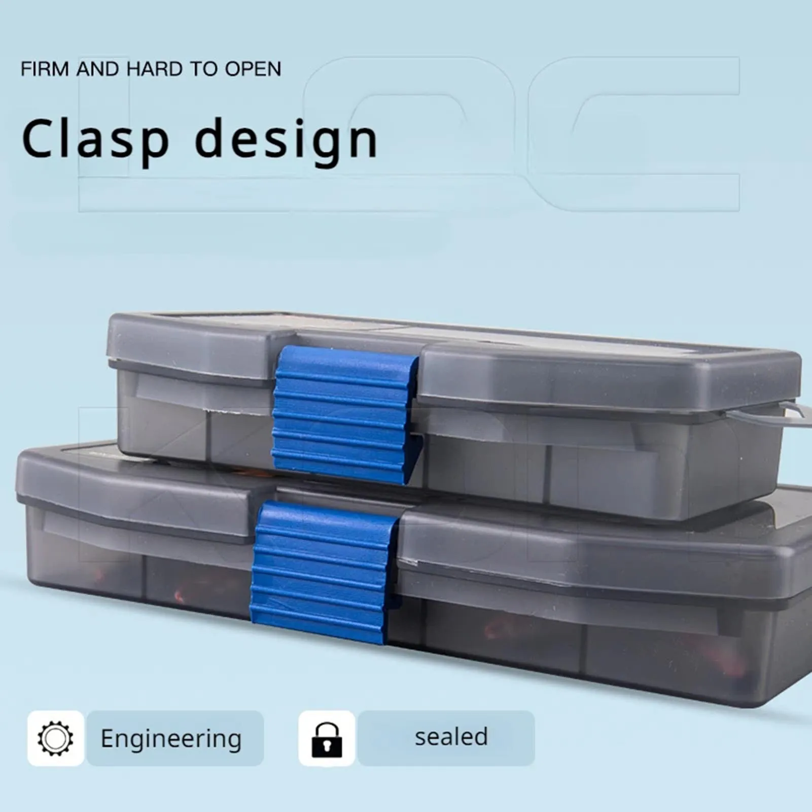 Caja de aparejos de pesca de gran capacidad, contenedor de almacenamiento de cebo de pescador, resistente al agua, duradero - imagen 3