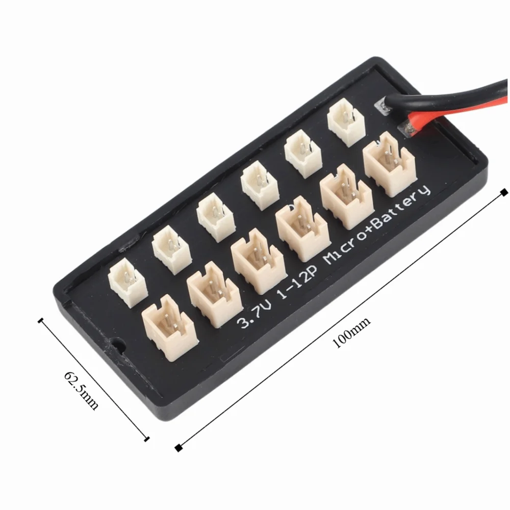 Placa de carga de equilibrio tipo UMX JST PH2.0 Lipo placa de conexión paralela 3,7 V placa de expansión de cargador Ultra Micro para UMX Beast - imagen 5