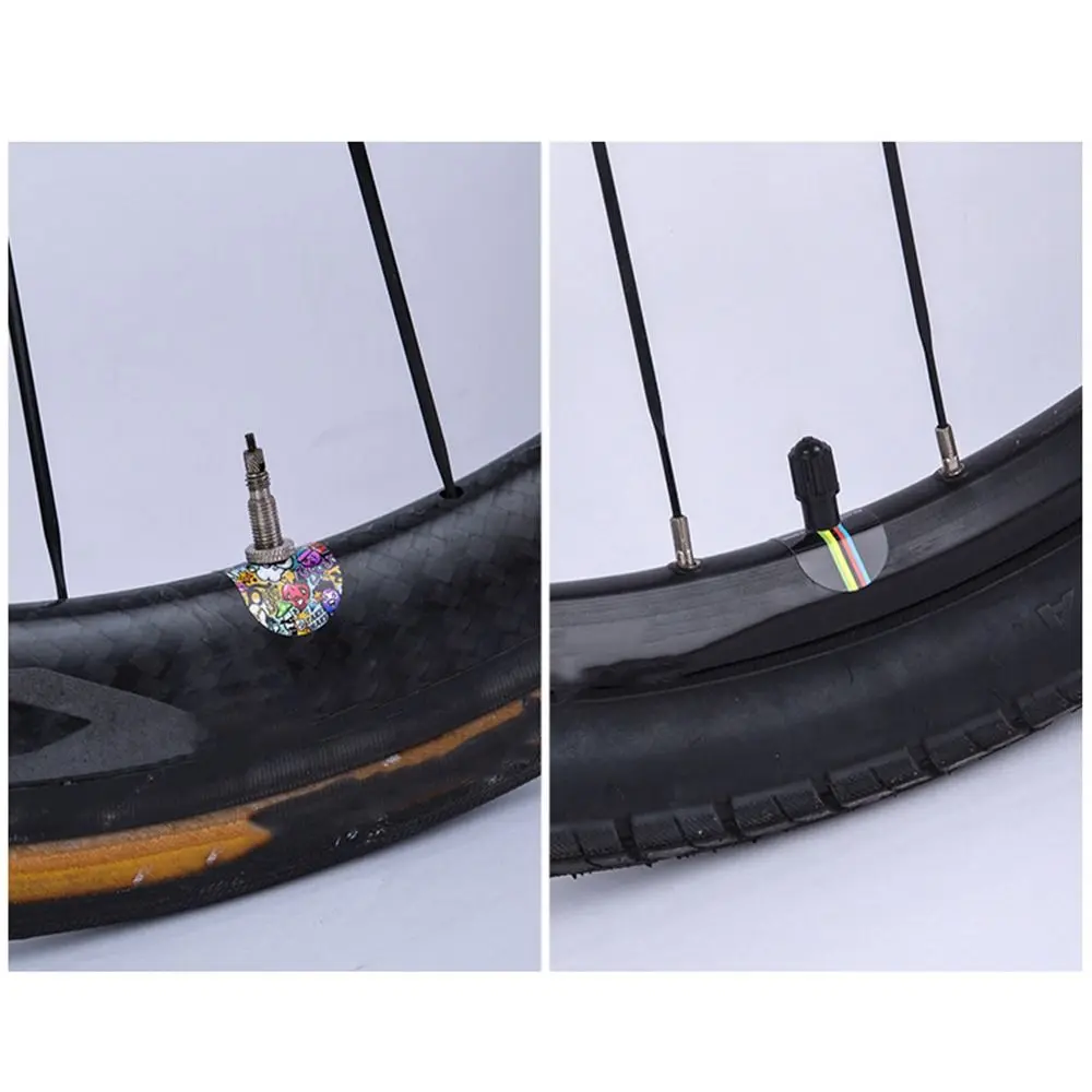 Pegatinas para válvulas de bicicleta de PVC multicolor, MTB y carretera - imagen 3