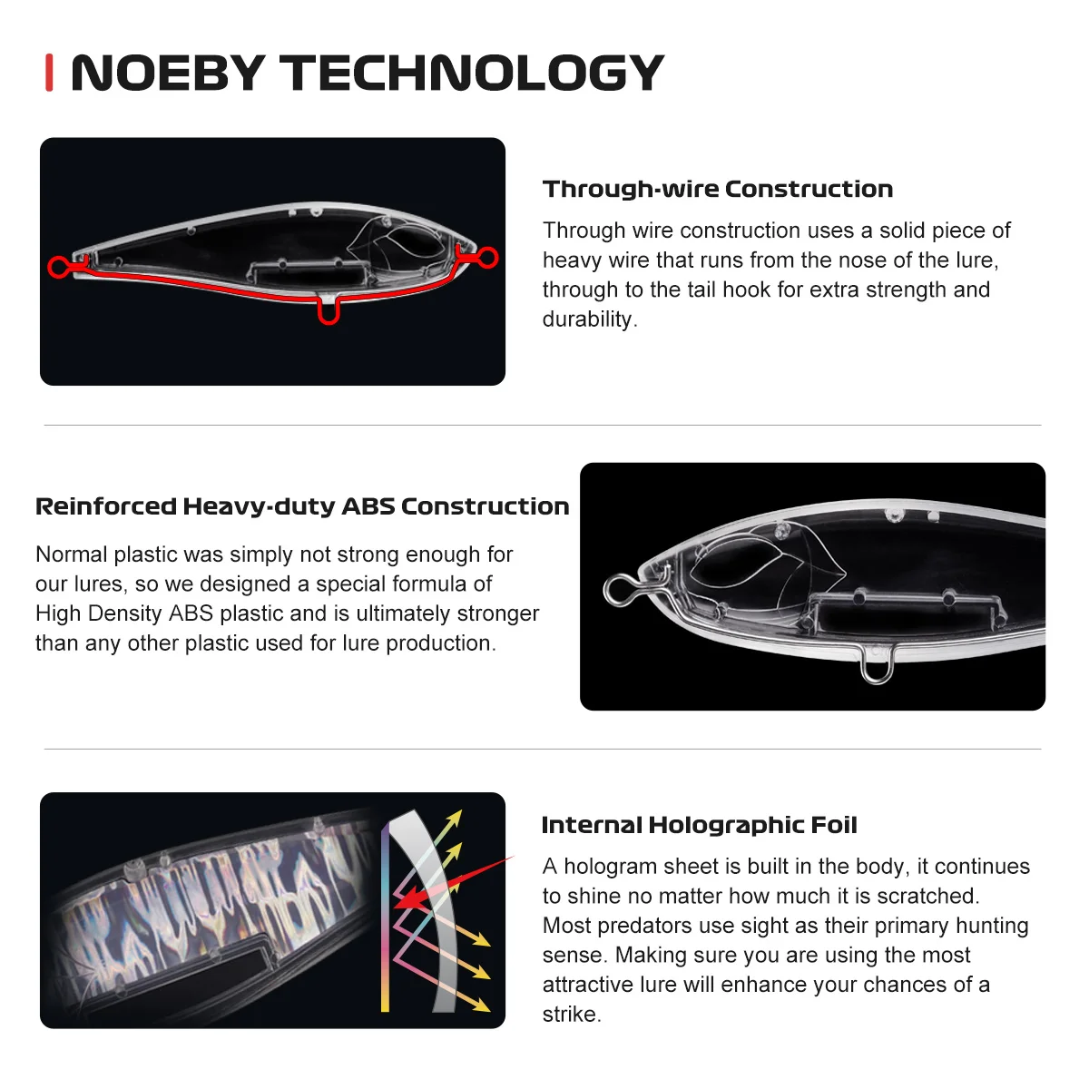 Señuelo de pesca NOEBY BOAR Stickbait, 150mm, 77g, cebo Twitch en alta mar, hundimiento, gran juego, resistente, atún de agua salada, GT, Señuelos de pesca de mar - imagen 4