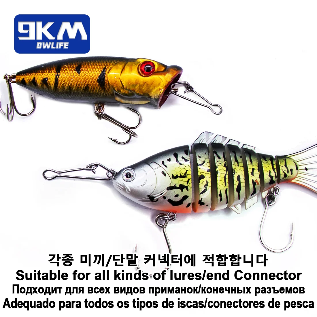 Pesca Snap 50 ~ 200 Uds. Anzuelo de pesca de agua salada de acero inoxidable conector de señuelo aparejos de pesca rápida Clip de bloqueo pesas a presión Trolling - imagen 5