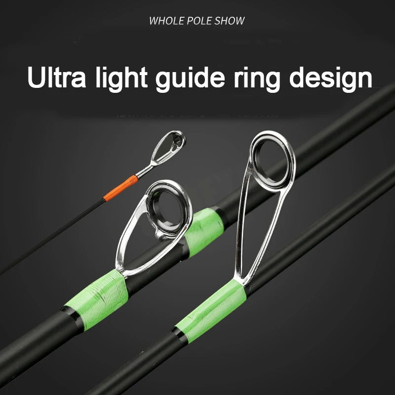 GTOFYU-cañas de pescar ultraligeras, 1,8 m, 1,65 m, 1,5 m, 40T, de alto carbono, giratorias UL, guía FUJI, 2 secciones, señuelo de viaje - imagen 5