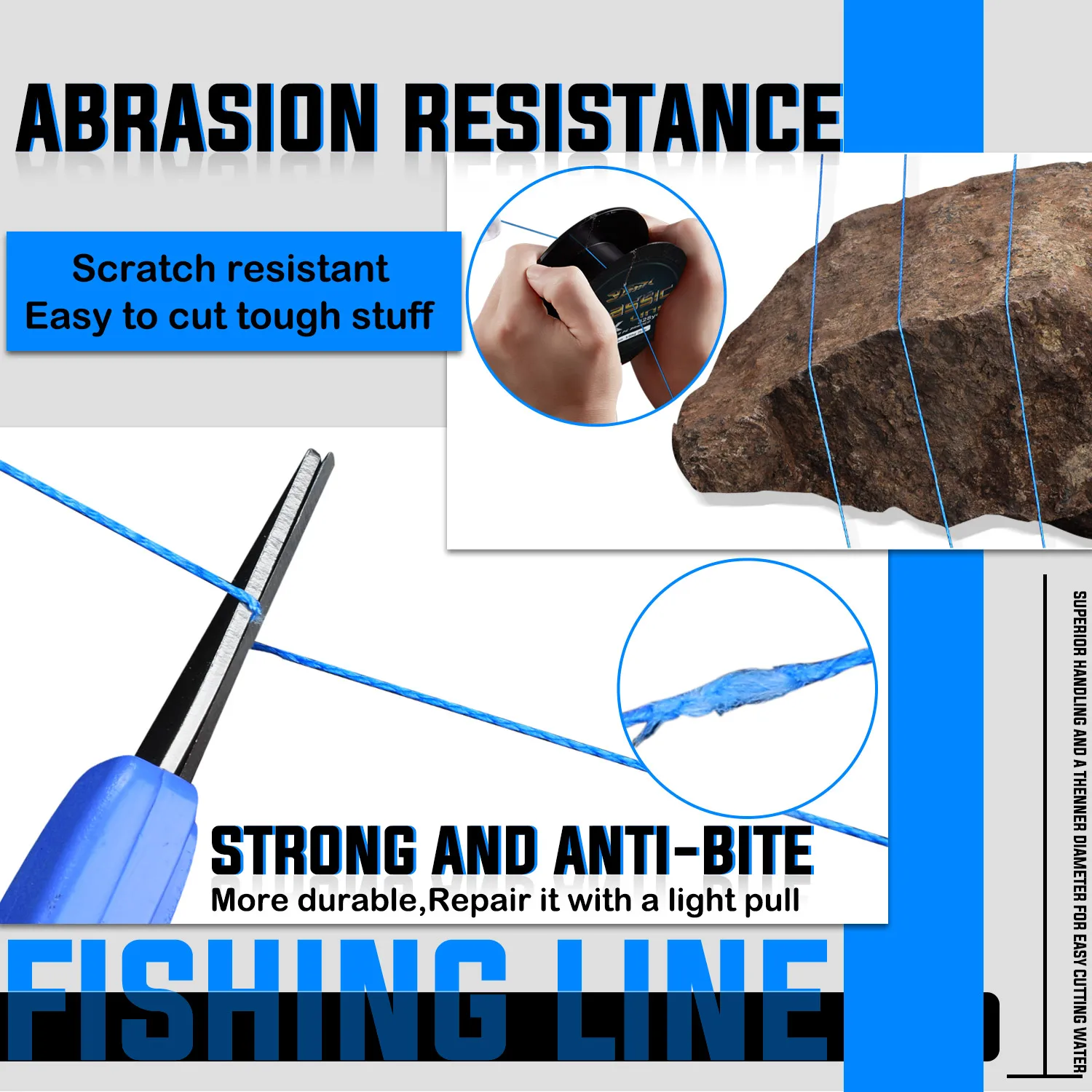 Línea de pesca Sougayilang PE, línea trenzada de 8 + X, línea de pesca multifilamento, alambre de pesca súper fuerte de 16-84LB para carpa - imagen 3