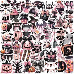 Pegatinas Halloween rosa y negro para móvil y guitarra