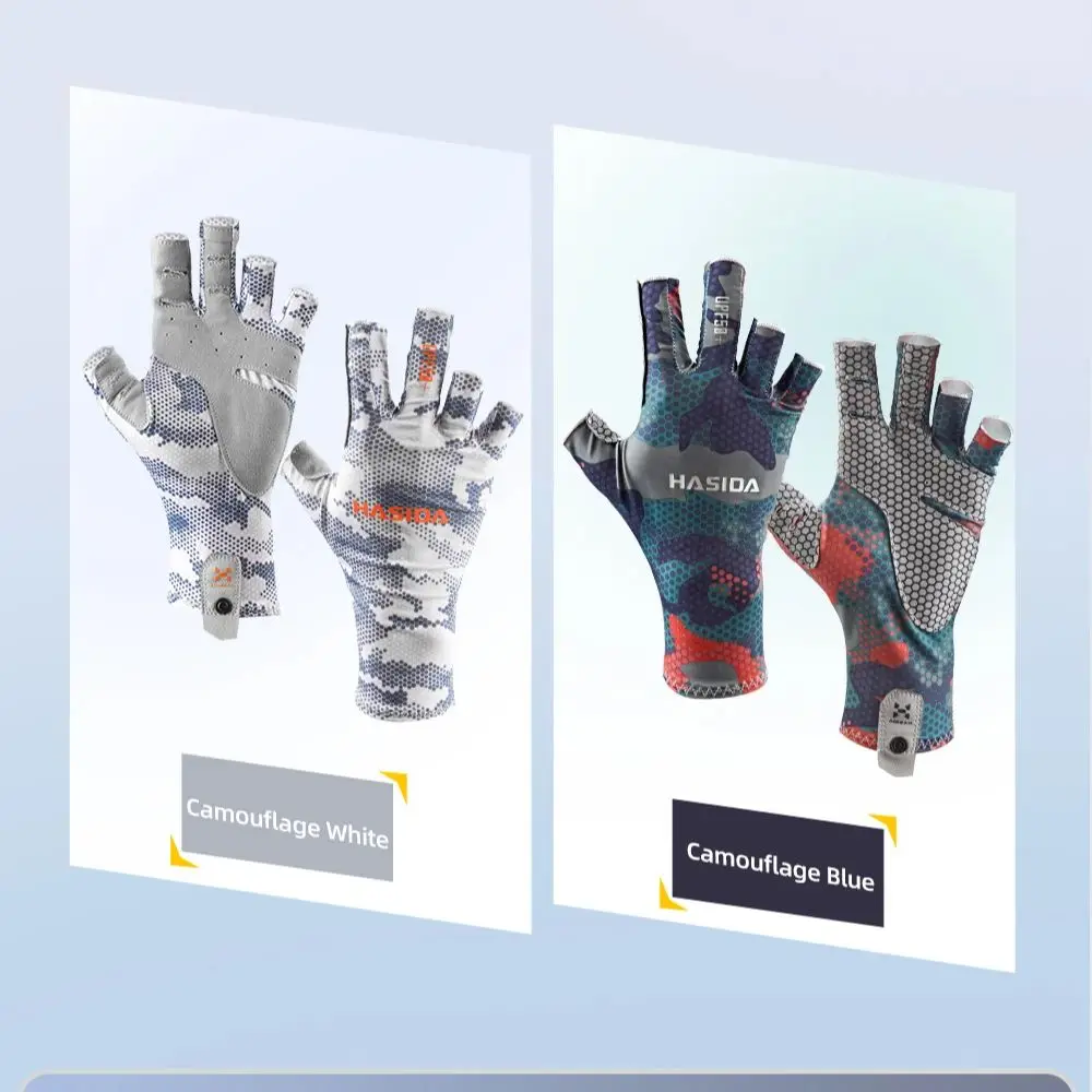 Guantes de pesca HISTAR medio dedo – Silicona antideslizante de secado rápido - imagen 2