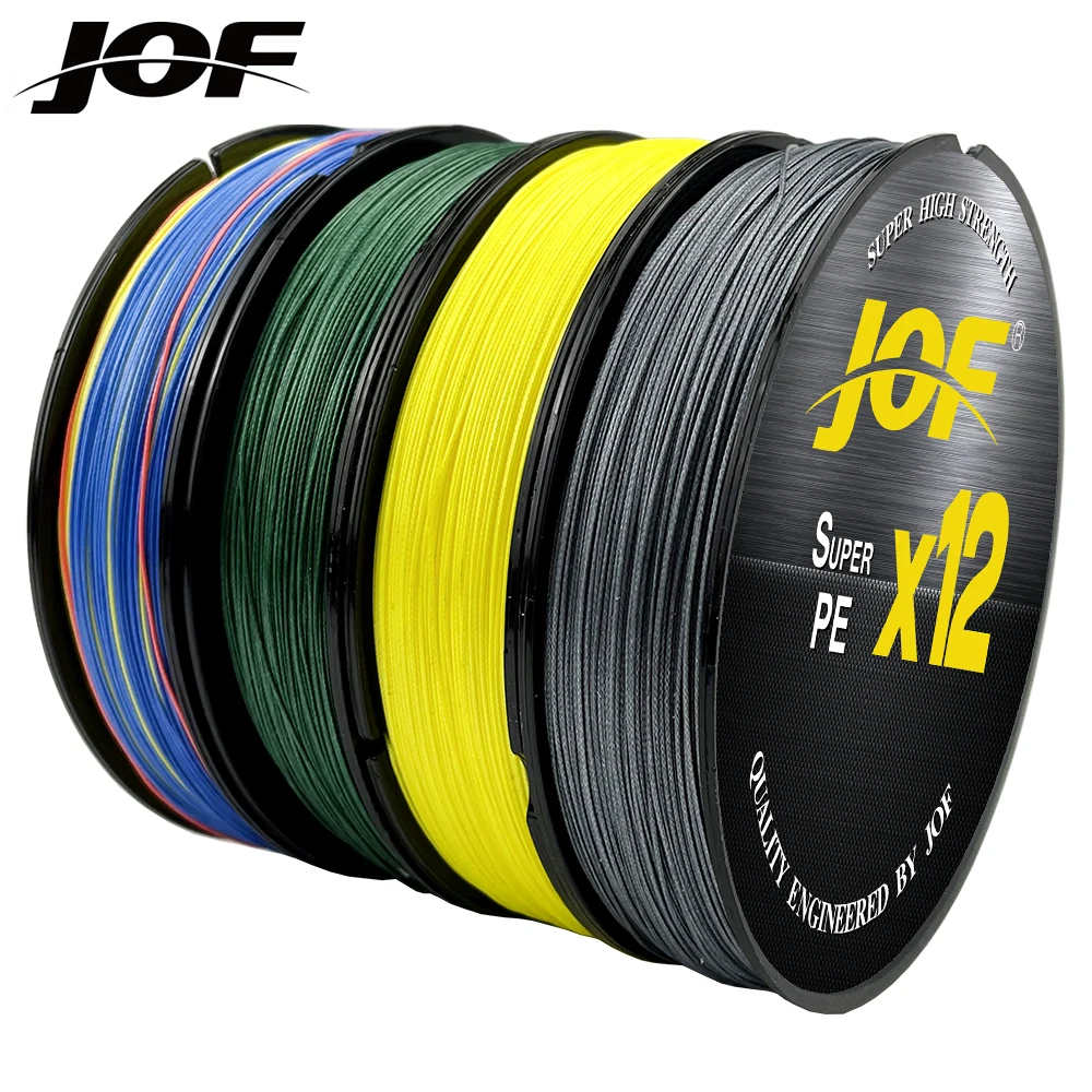 JOF-sedal de pesca trenzado de 12 hebras X12, 300M, 100M, 25-92LB, multifilamento de PE, línea de pesca de agua salada, diámetro suave y fuerte. 0,14-0,40 mm - imagen 5