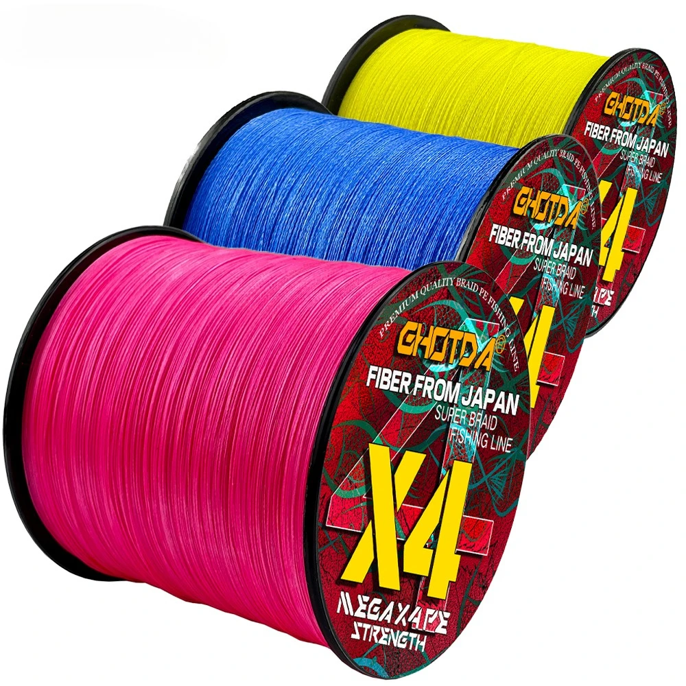 X4 100M 300M líneas de pesca trenzadas 4 hebras multicolor multifilamento línea de agua salada 10 12 18 28 35 40 50 60 80LBS para carpa - imagen 2