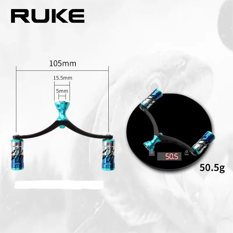 Kawa-carrete de pesca de doble Mango, perilla de aleación adecuada para D y S, longitud de 115mm, accesorio basculante, mango DIY, nuevo - imagen 3