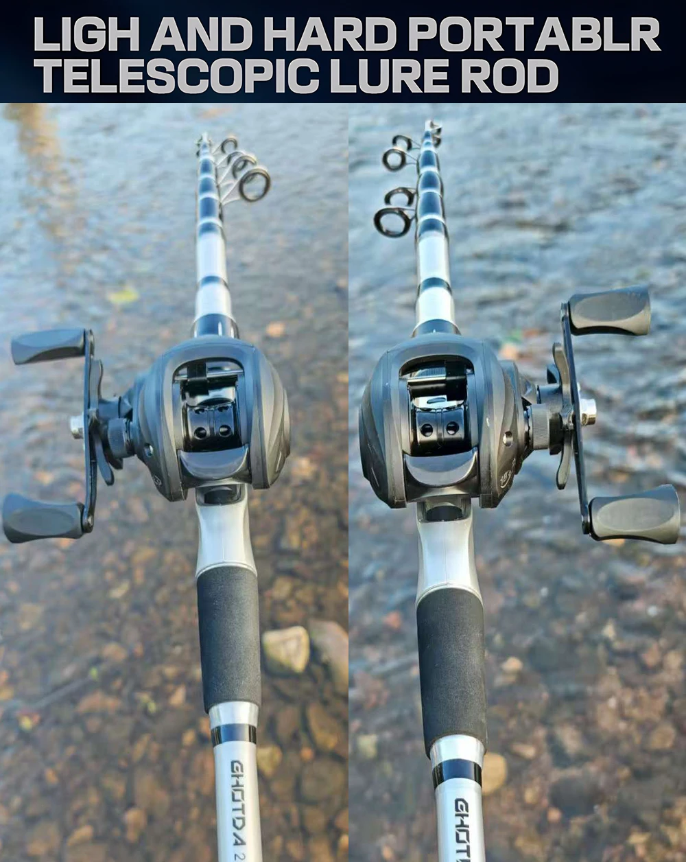 Caña y carrete combo de pesca GHOTDA