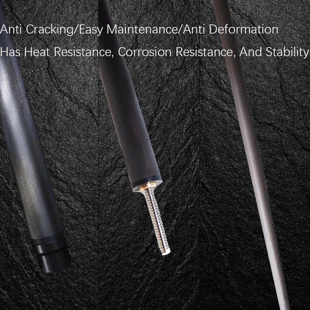 Taco de billar con eje de fibra de carbono, personalizado, directo de fábrica, OEM, tecnología negra personalizada, accesorios para tacos de billar - imagen 5
