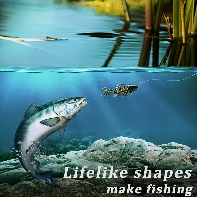 Señuelo articulado hundible 7 segmentos – Crankbait swimbait - imagen 5