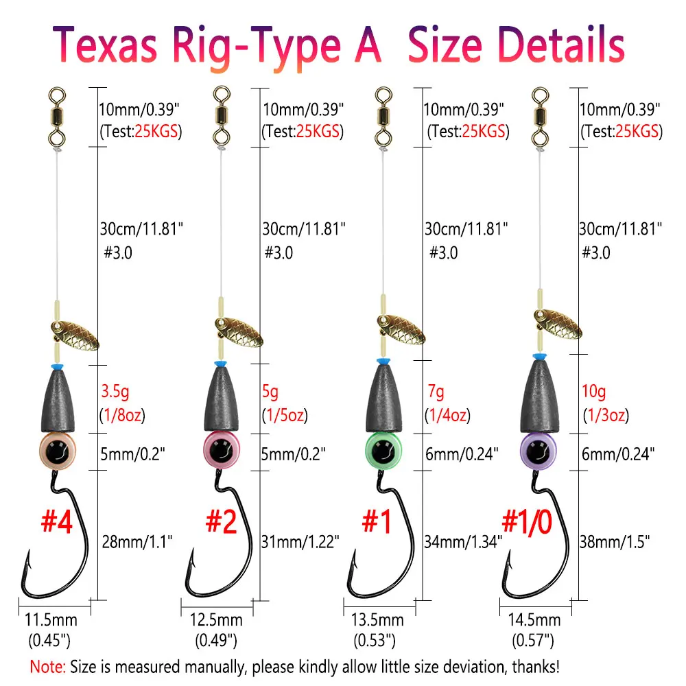 Bimoo-Juego de aparejos Texas de 5 piezas, Kit de aparejos de pesca de carpas de lubina, aparejos de pelo de pesca, Boilies listos para usar - imagen 3