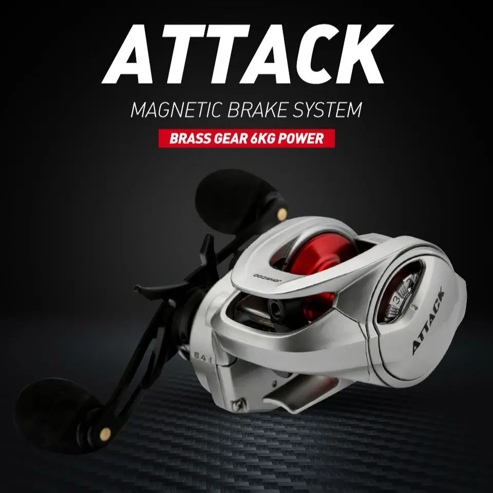 Carrete baitcasting ultraligero con freno magnético 6.4:1 para pesca profesional - imagen 3