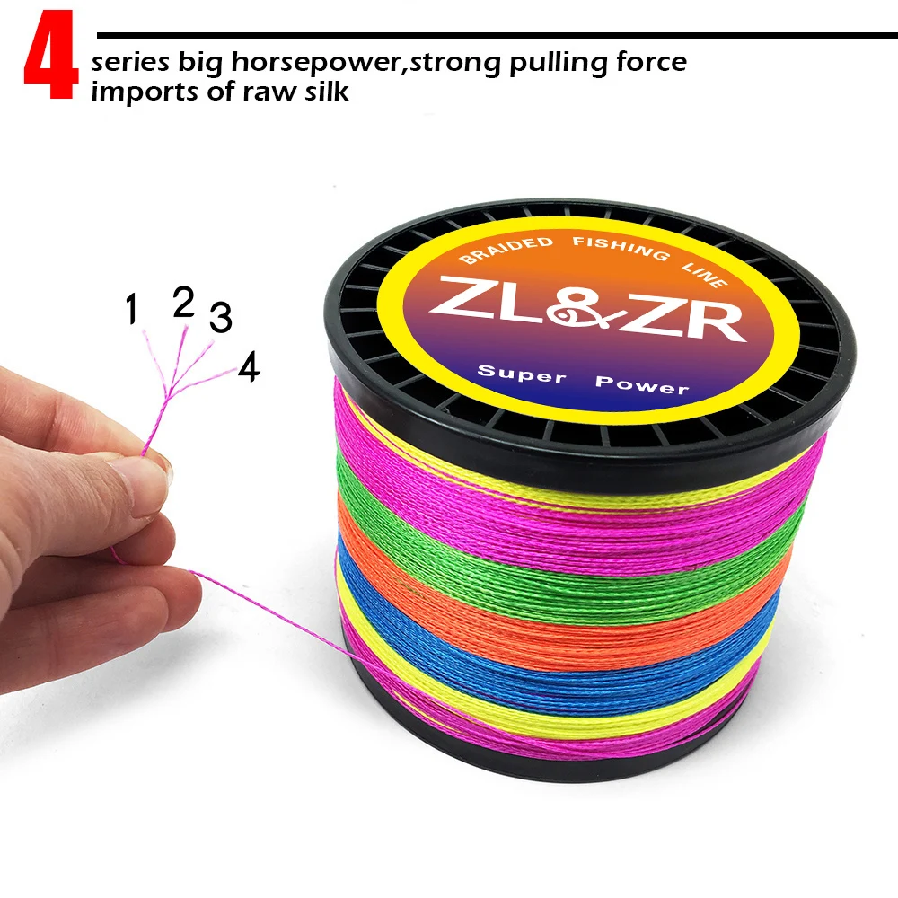 Línea de pesca de PE de 4 hebras trenzada súper fuerte 10LB-85LB para lago y mar 100M 100% alambre tejido multifilamento - imagen 4