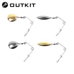 OUTKIT 10 Uds 1,2g Spinner señuelo de Pesca cebo cuchara Swisher Buzzbait Bass Wire cebo Popper Vib Spinnerbait señuelos aparejos de púas Pesca