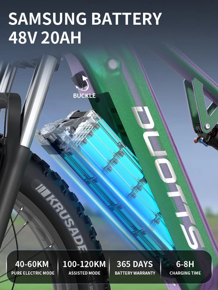 DUOTTS E26 Bicicleta Eléctrica – Neumáticos Gruesos Frenos Hidráulicos - imagen 2