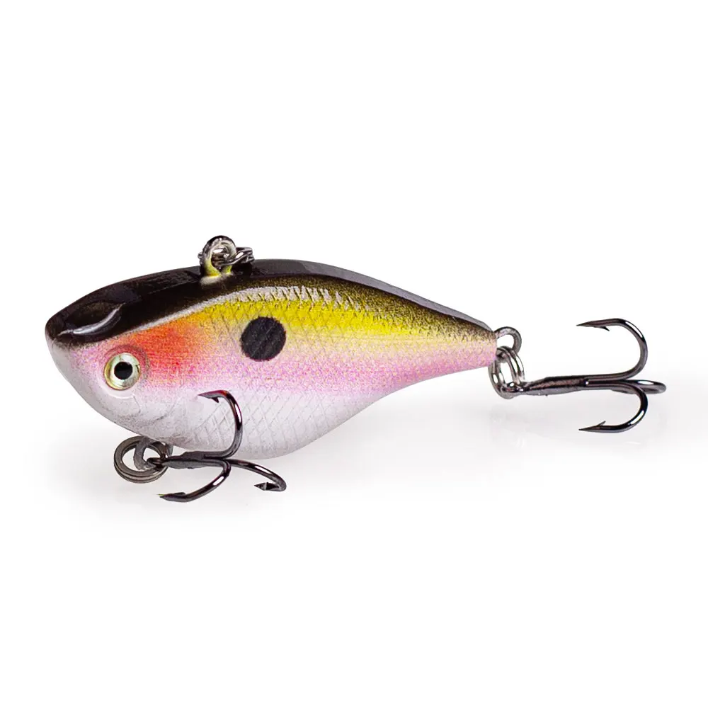 Hanlin hundimiento Vib 40mm 4,5g señuelo de pesca Jerkbait sonajero vibración cebo duro Artificial Wobblers ruidosos para aparejos de lubina - imagen 2