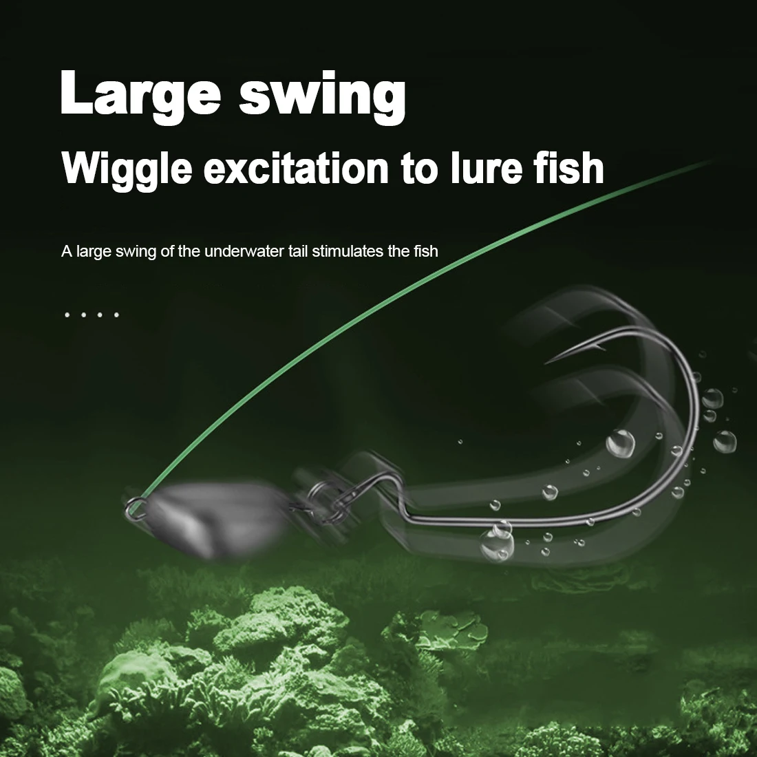 FishTrip 10 Uds Jig Head anzuelo de pesca sin malezas Underspin Bassfor pesca agua salada agua dulce - imagen 5