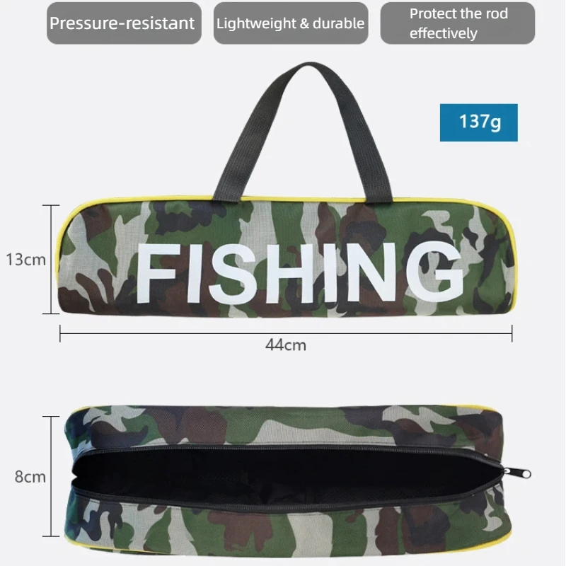 JSFUN 1 bolsa de caña de pescar portátil de gran capacidad impermeable Material EVA mochila de pesca para almacenamiento de caña de pescar - imagen 2