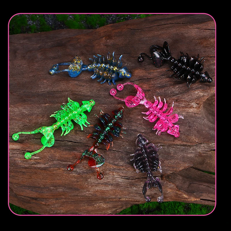 Señuelo de pesca de camarones suaves, 6 uds., TPE, 6,5 cm/2,8g - imagen 5