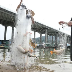 Red de pesca portátil seda adhesiva ultraligera agua dulce y salada