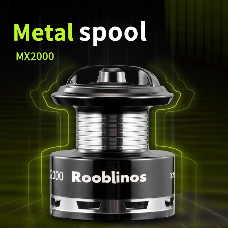 Carrete de pesca Rooblinos MX, carrete totalmente de Metal con agarre para agua salada y agua dulce, adecuado para cualquier especie de pescado, carrete giratorio - imagen 4